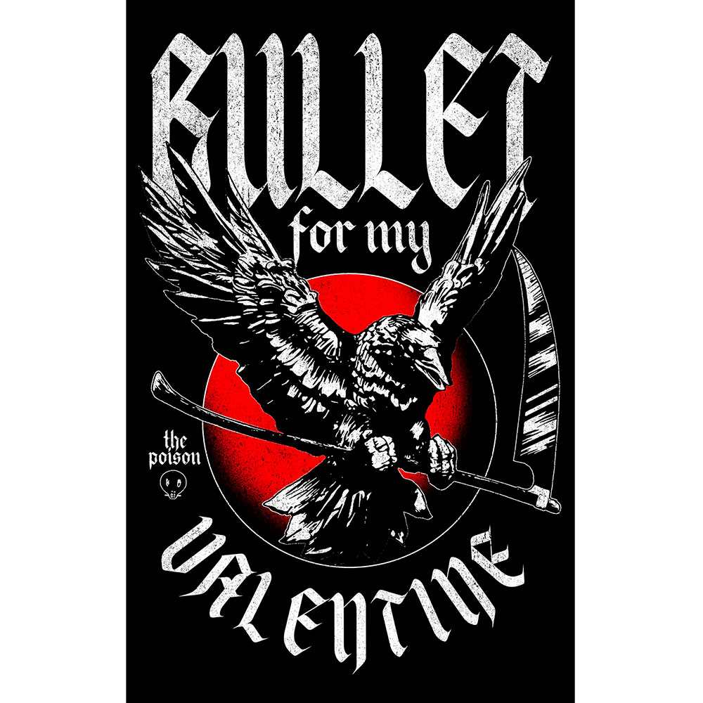 Bullet For My Valentine - The Poison/Crow Textiel Poster - Zwart
